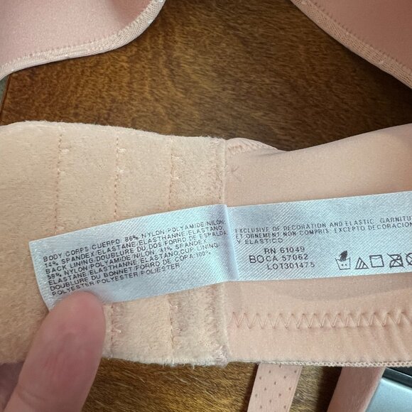 Wacoal Women's 38DDD Back Appeal Wirefree Contour Bra 856303 Padded Cream Peach - Picture 10 of 11